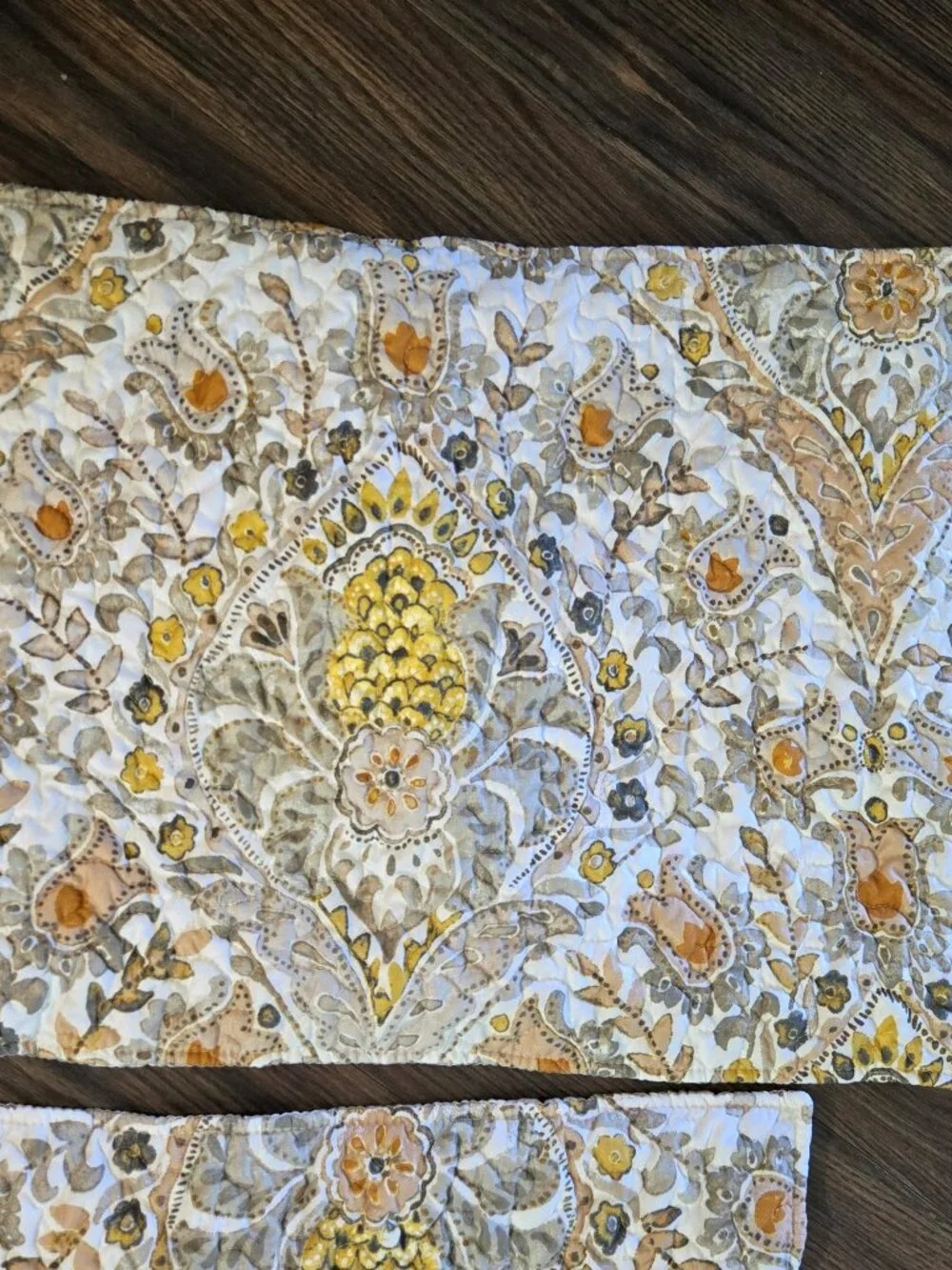 Shabby Chic/Cottagecore Style Pastel Floral Quilted Pillow Shams